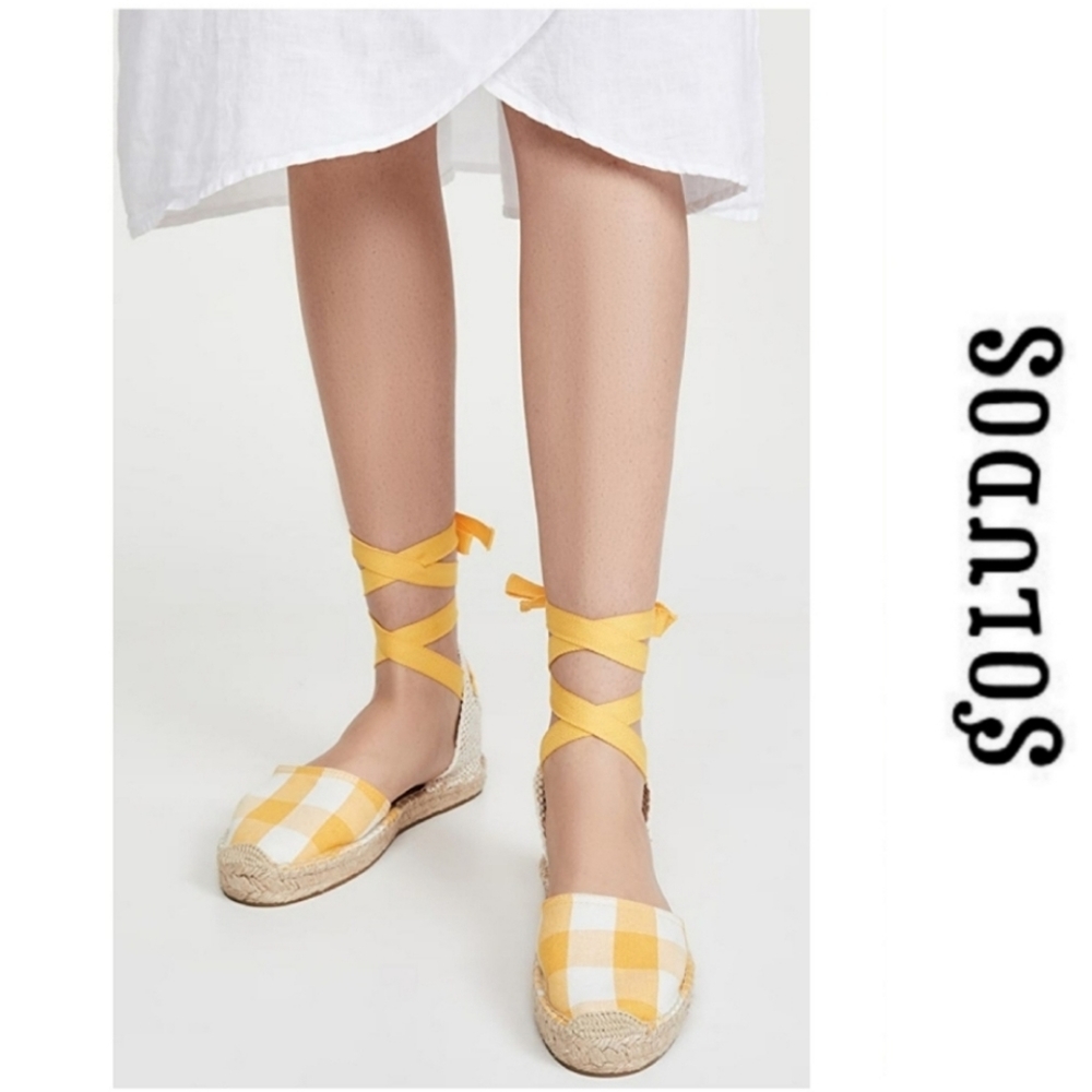 Yellow Gingham Saludos x Madewll Espadrilles